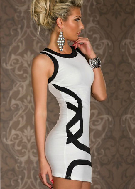 Formal Edging Design Sleeveless White Above Knee Dress for Work